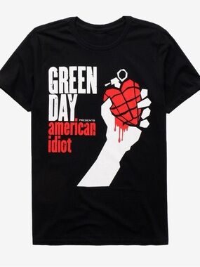 Green Day American Idiot Tee - Black/Red/White